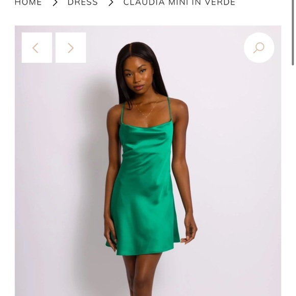 RESA Claudia Mini Dress in Verde - Picture 1 of 6